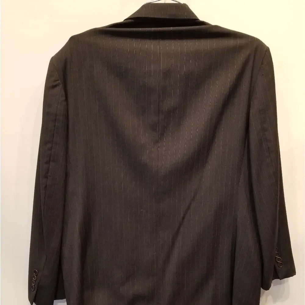 Principe Men's Sports Coat Grey‎ Italian Wool Pinstripe Size 44R
